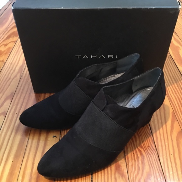 HP: TAHARI Ta-Sara Suede Ankle Boots - Size 10 - Picture 2 of 11